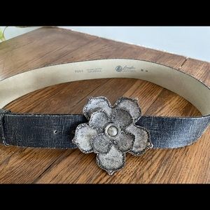 Black leather belt